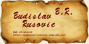 Budislav Rusović vizit kartica
